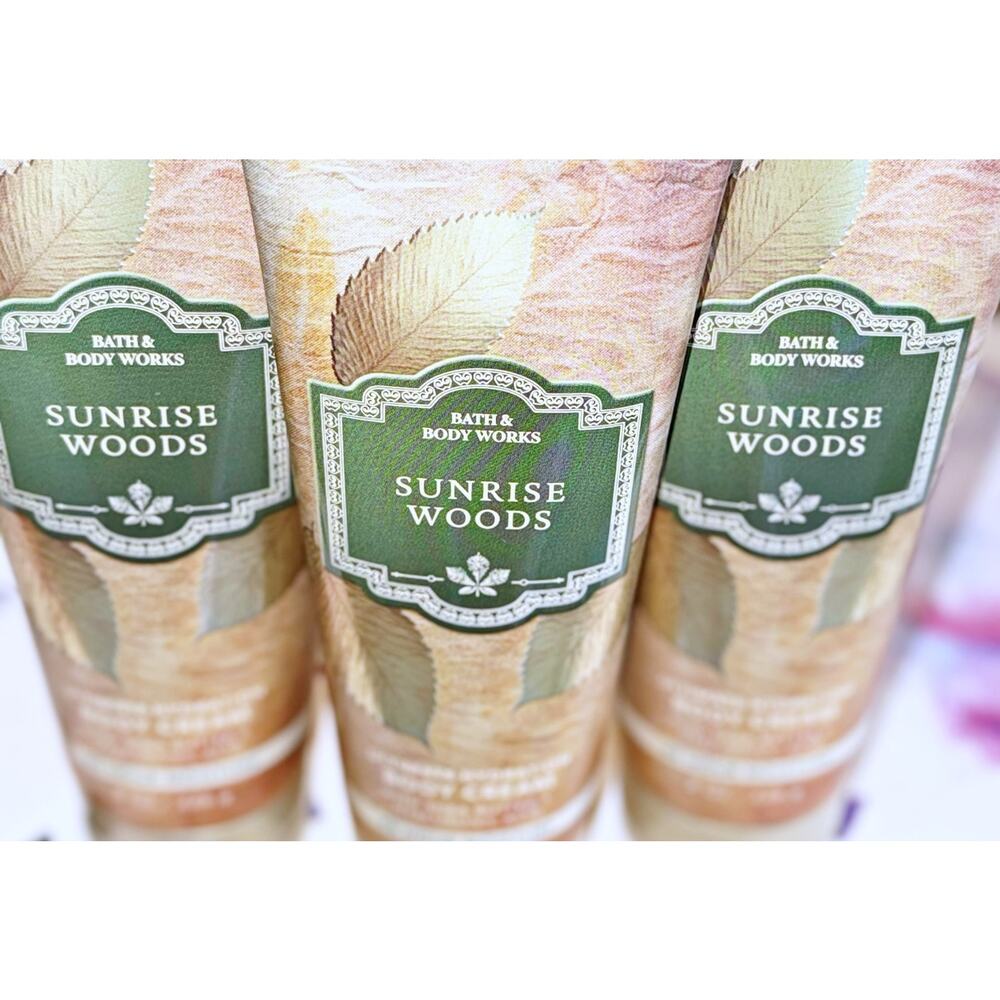 Bath & Body Works Sunrise Woods 8 oz Ultimate Hydration Body Cream x3 - Picture 2 of 3